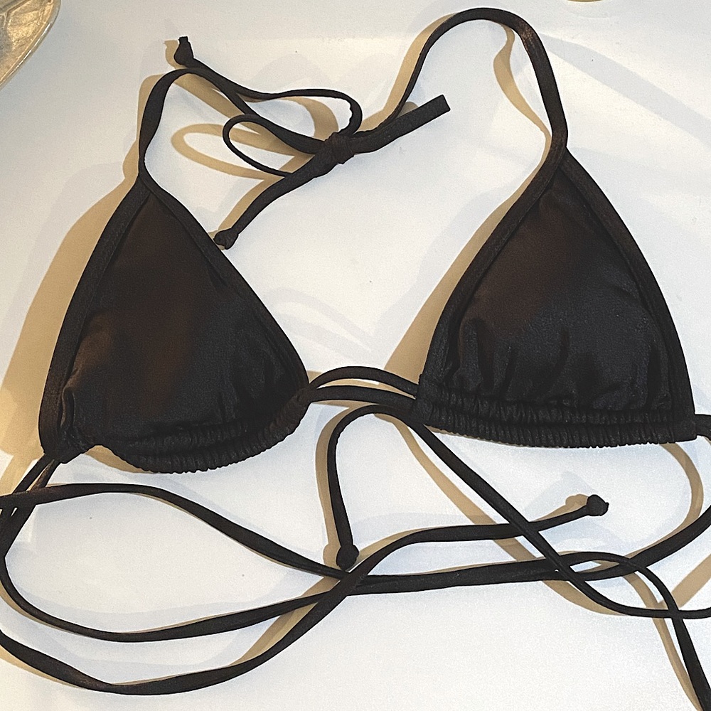 LA Hearts by PacSun black double string bikini top and bottom